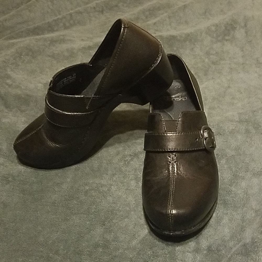 Dansko Tamara Clogs, Black Leather, 7 / 37 EU